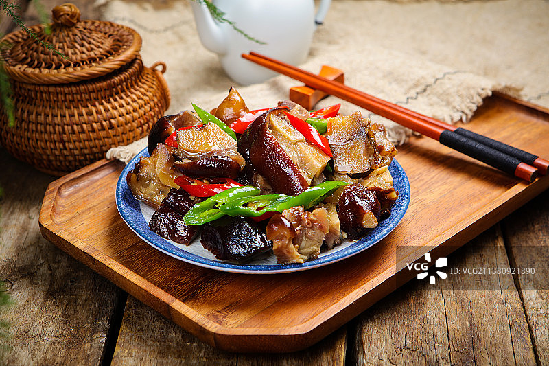 香辣烟熏猪脚图片素材