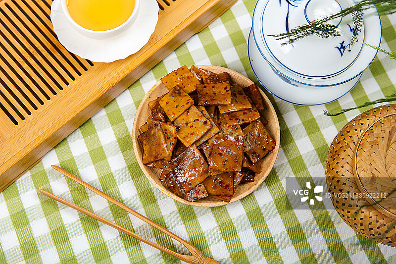 香辣好吃的小吃豆干图片素材