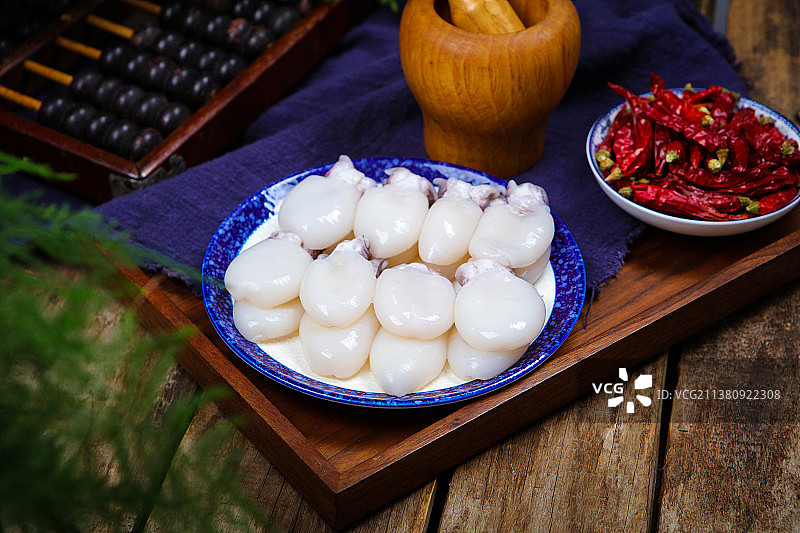 鲜美好吃的小墨鱼图片素材