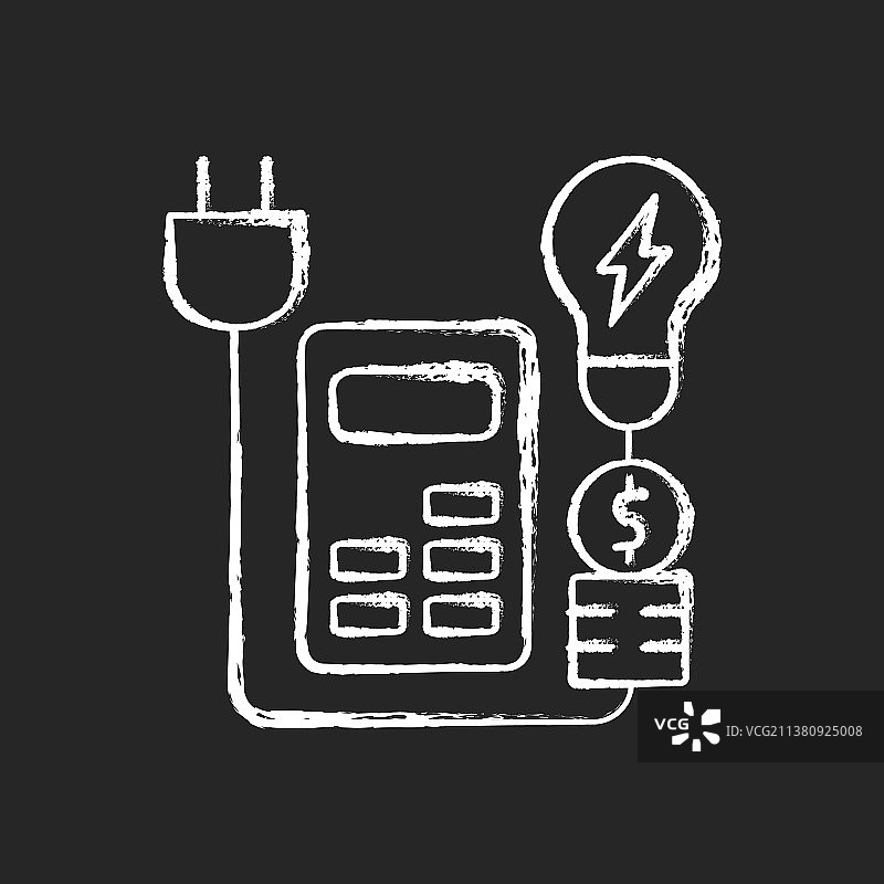 能源价格折扣粉笔白图标图片素材