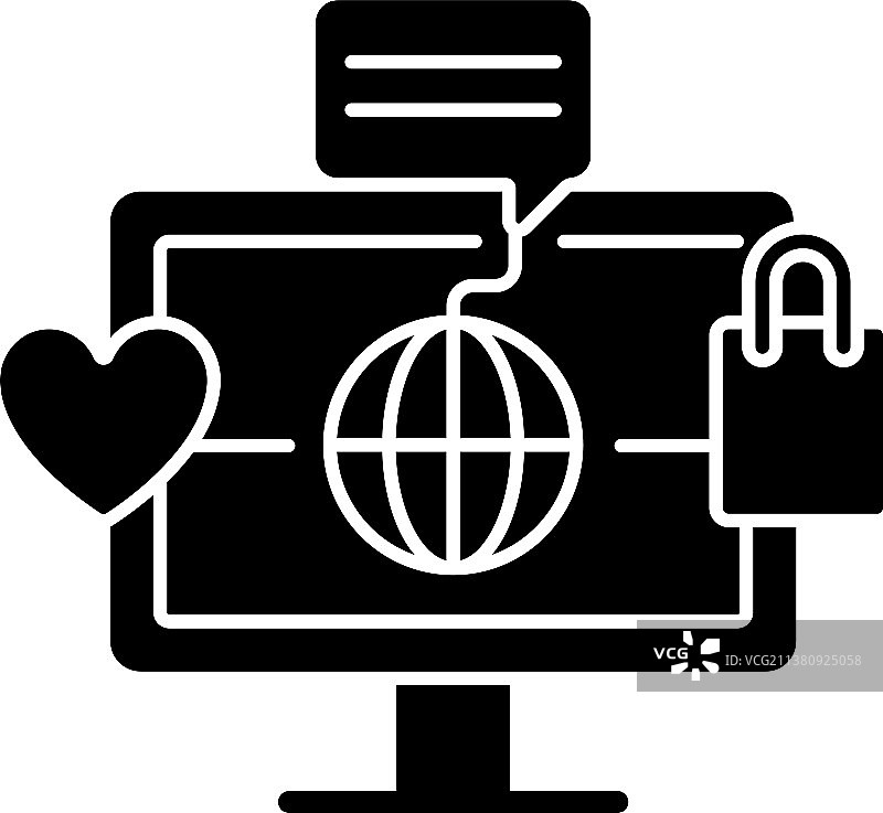 在线世界黑色标志图标图片素材