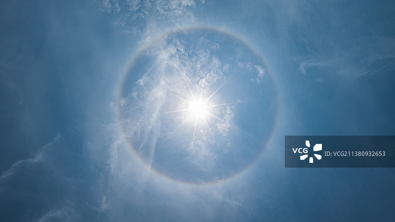 日晕光晕气象图片素材
