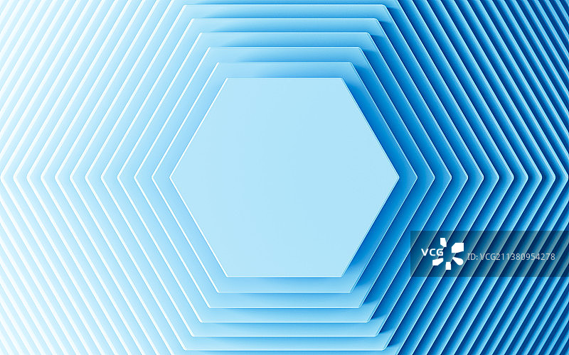 抽象的六边形背景3D渲染图片素材