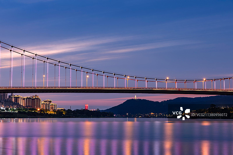 城市桥梁夜景风光图片素材