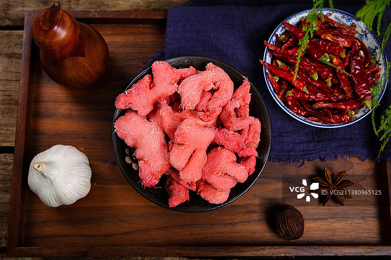 好吃美味的腌红姜图片素材