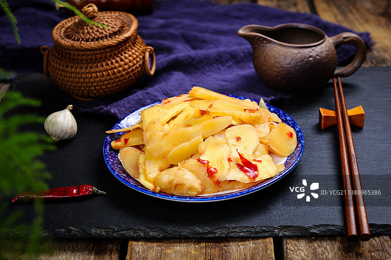 腌泡生姜片图片素材