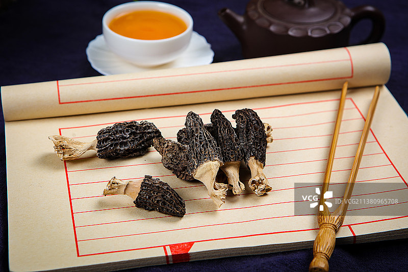 美味好吃的羊肚菌干图片素材