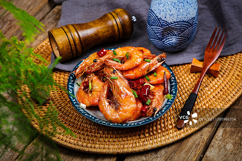 美味诱人的油焖大虾图片素材