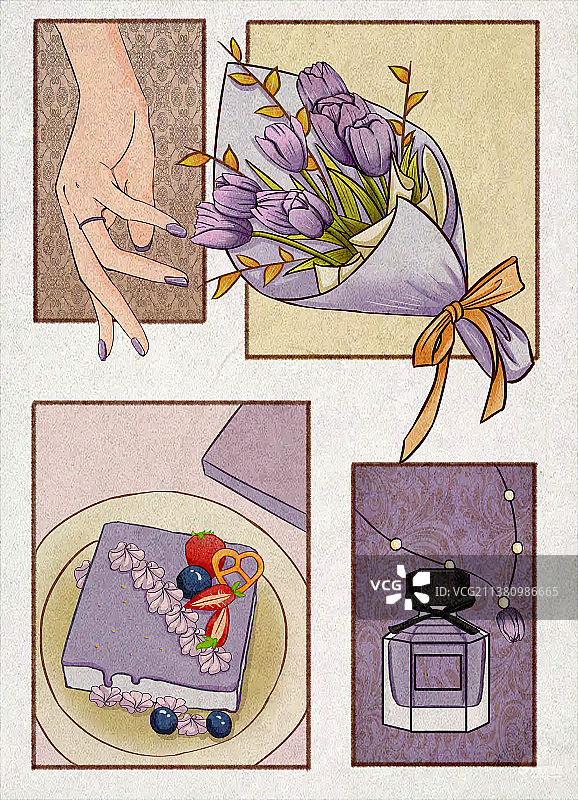 分镜头插画图片素材