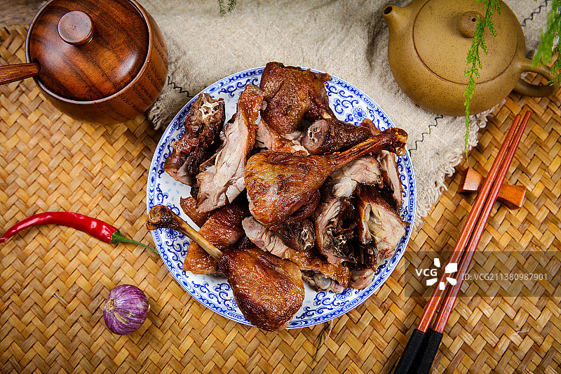 鲜香美味的蒸香鸭图片素材