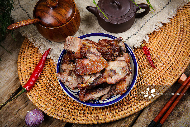 鲜香美味的蒸香鸭图片素材