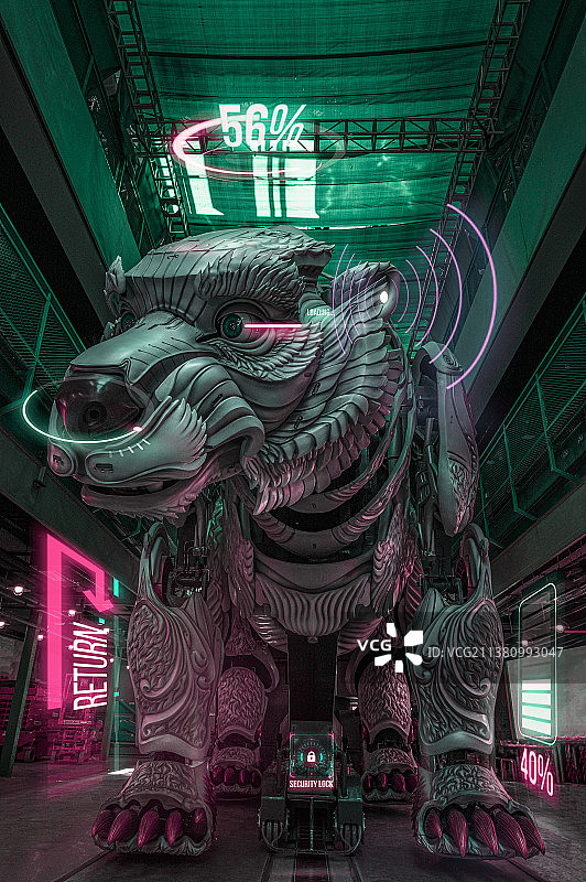 赛博朋克熊洞街图片素材