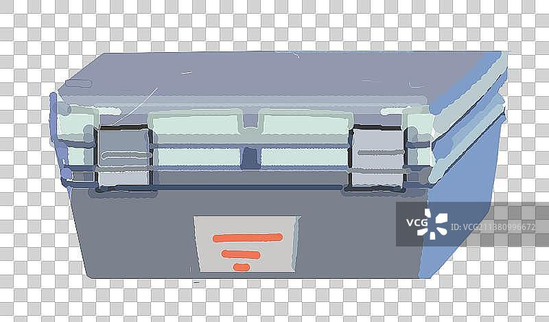 插画质感无边框轮廓线扁平元素 工具箱图片素材