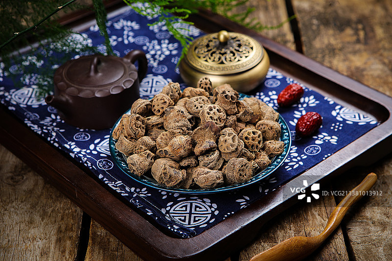 中药材藕节图片素材