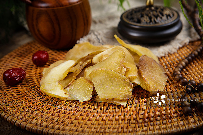 中药材生黄精片图片素材