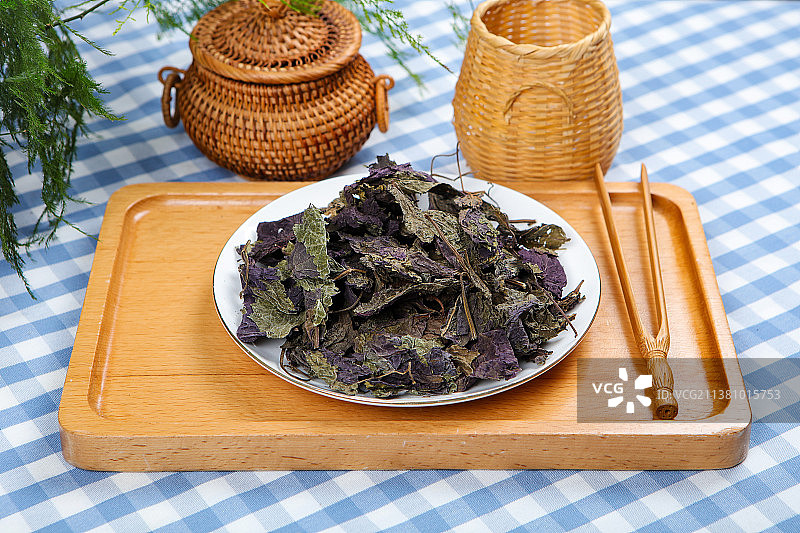 美味的紫苏叶干图片素材