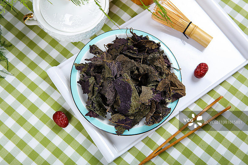 美味的紫苏叶干图片素材