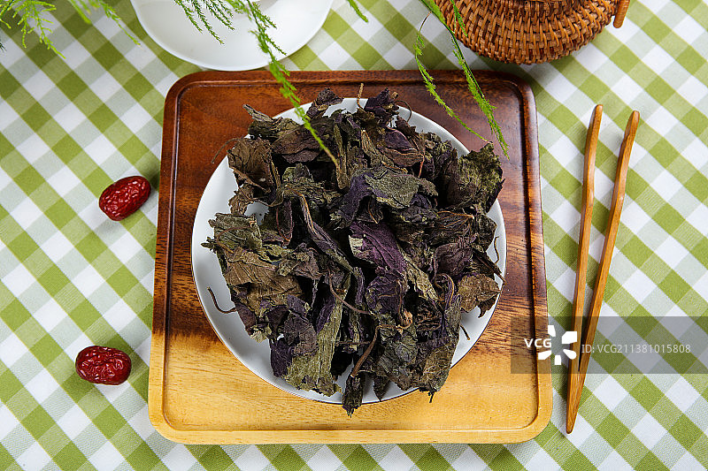 美味的紫苏叶干图片素材