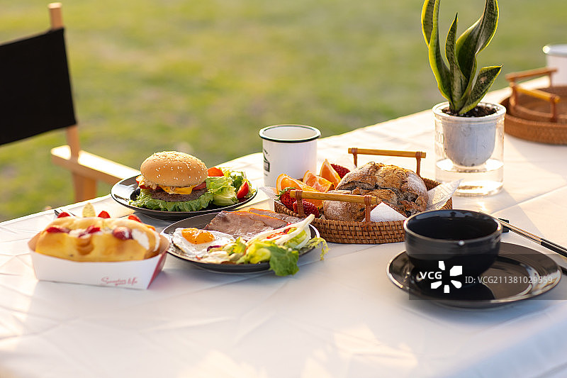 露营生活美食图片素材