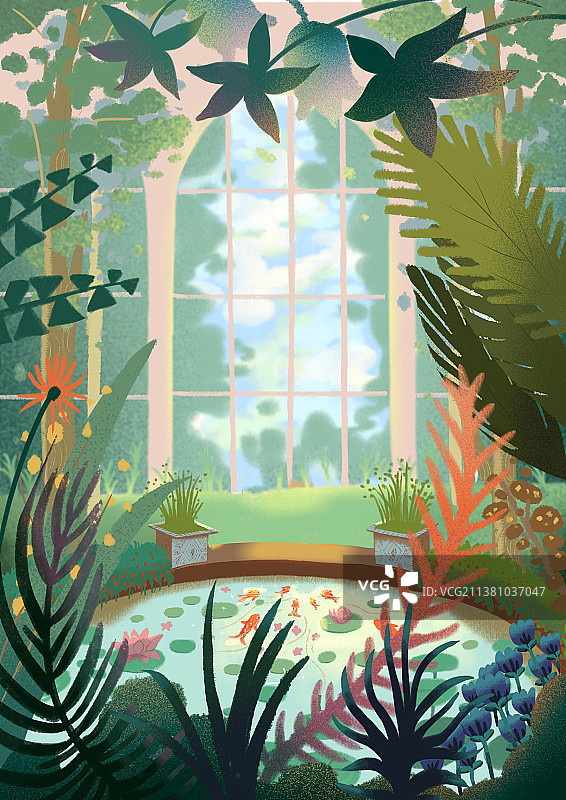 温室花园植物图片素材