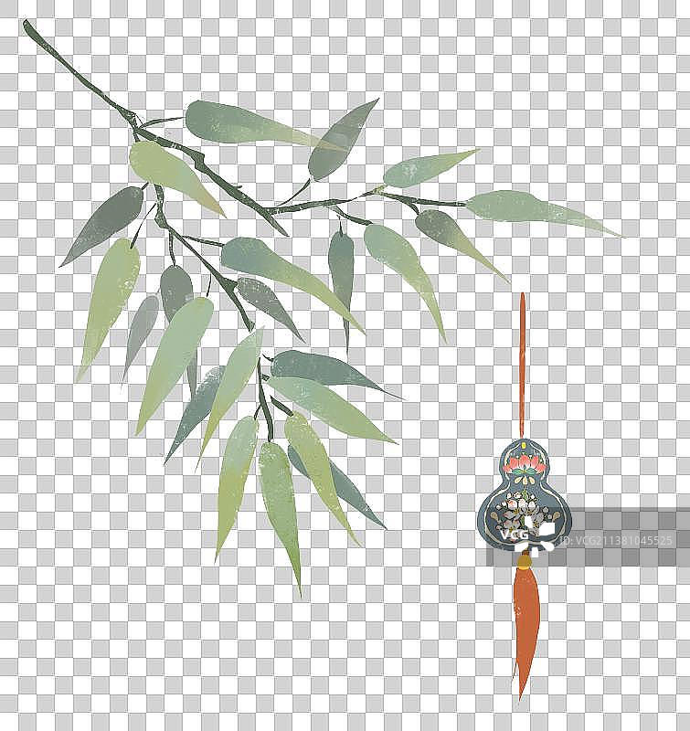 端午节插画艺术字端午安康图片素材