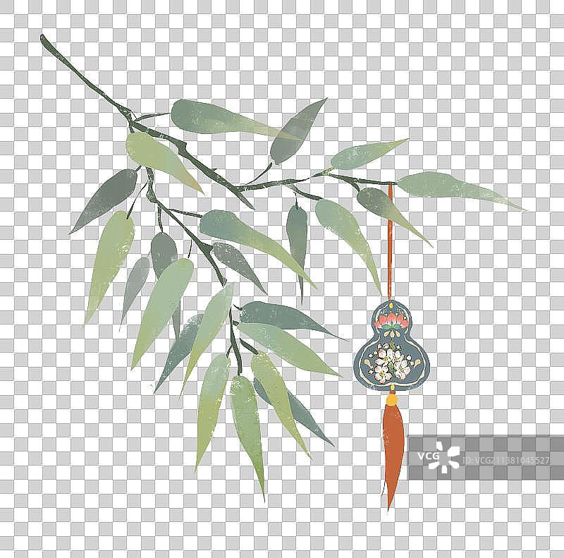 端午节插画艺术字端午安康图片素材