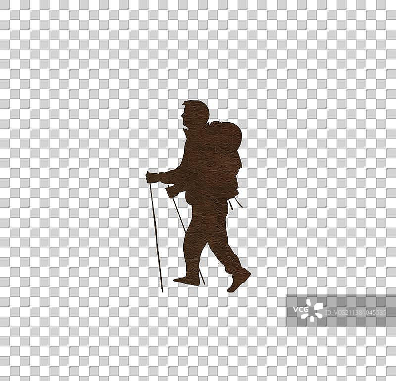 登山中的冒险家图片素材