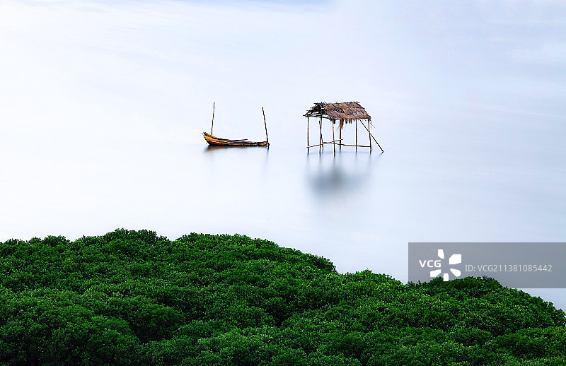 福建霞浦红树林景观滩涂美景阡陌纵横壁纸美图图片素材