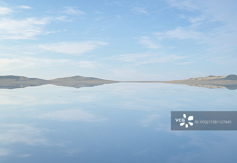 沙漠_湖泊图片素材