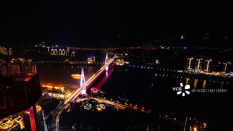 重庆市渝中区-嘉陵江夜景图片素材
