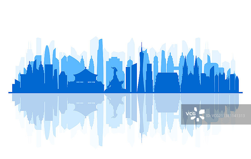 广州建筑城市剪影图片素材