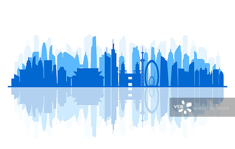 南京建筑城市剪影图片素材