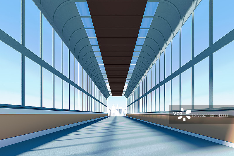 3D抽象的钢结构时尚建筑图片素材