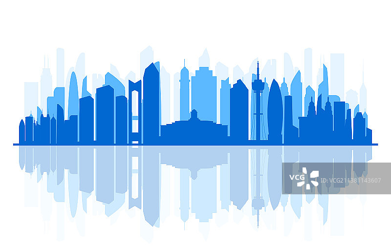 长春建筑城市剪影图片素材