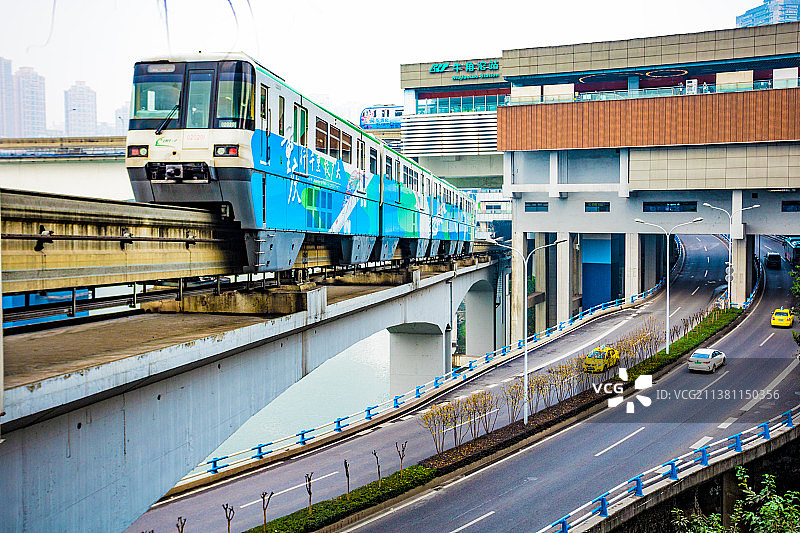重庆市渝中区-牛角沱地铁站图片素材