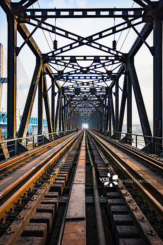 重庆市大渡口区-白沙沱长江铁路大桥图片素材