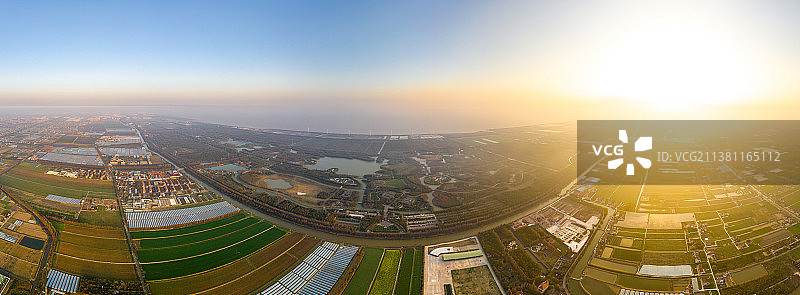 航拍上海奉贤海湾森林公园图片素材