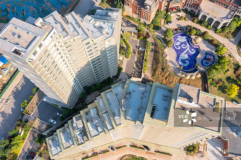 航拍郑州洞林寺 建筑 佛教图片素材