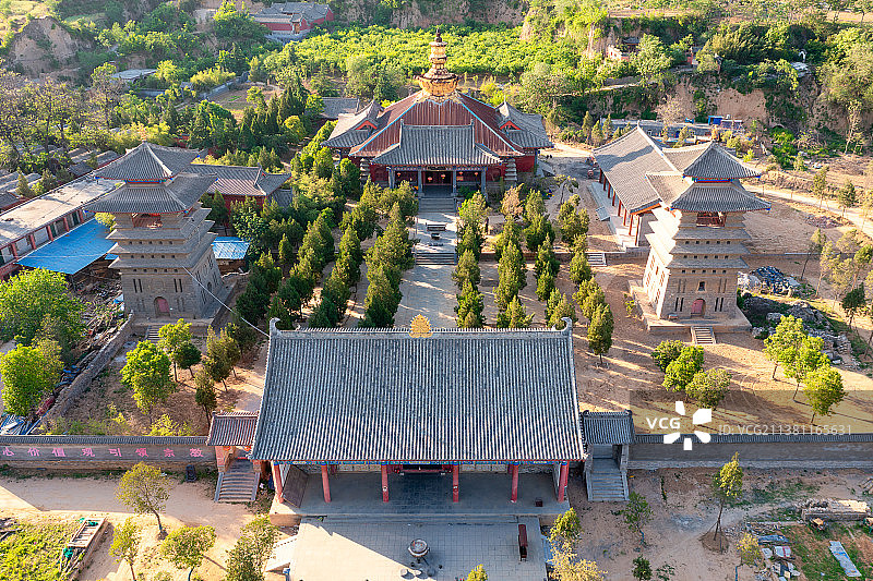 航拍郑州洞林寺 建筑图片素材