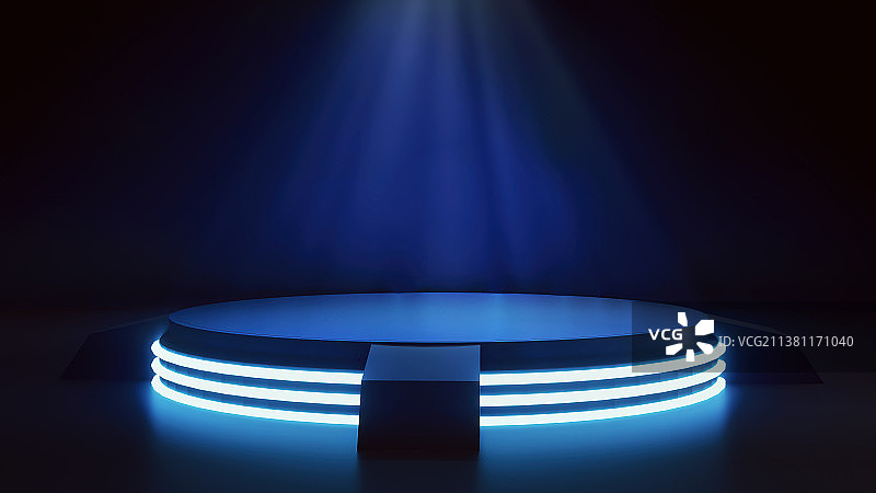 黑色科技发光展台背景图片素材