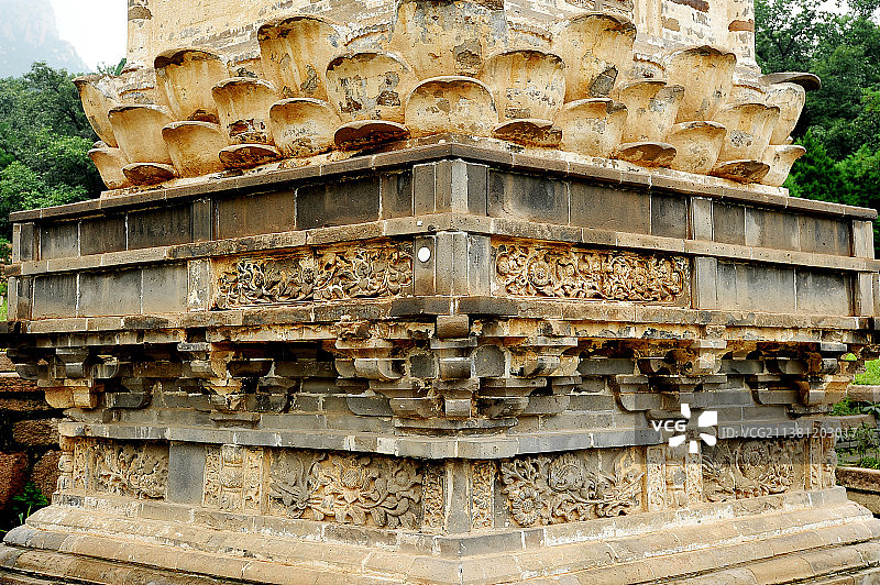 北京昌平秀美的银山塔林图片素材