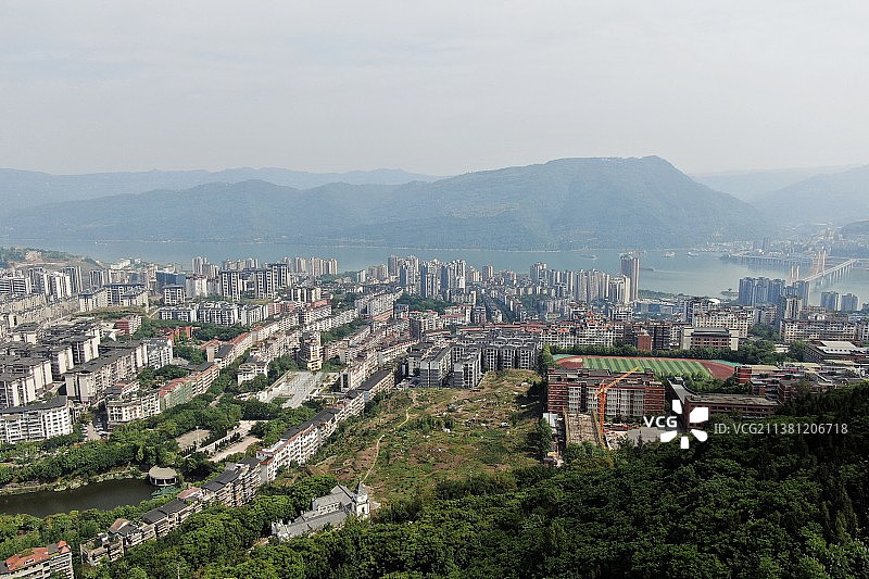 重庆云阳城市航拍图片素材