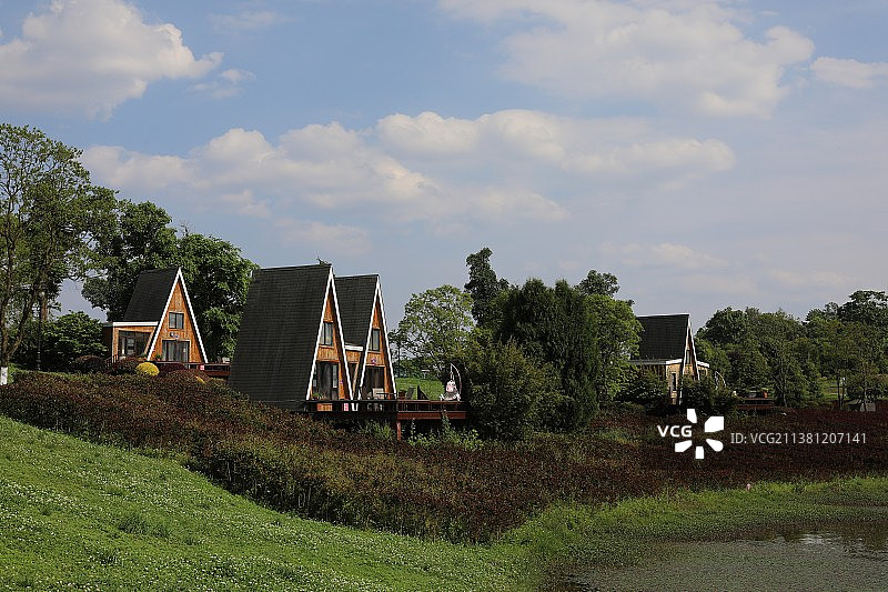 中国贵州贵阳市贵安新区云漫湖国家级旅游区风光图片素材