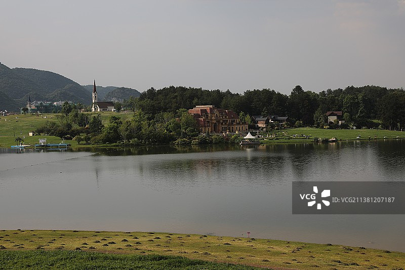 中国贵州贵阳市贵安新区云漫湖国家级旅游区风光图片素材