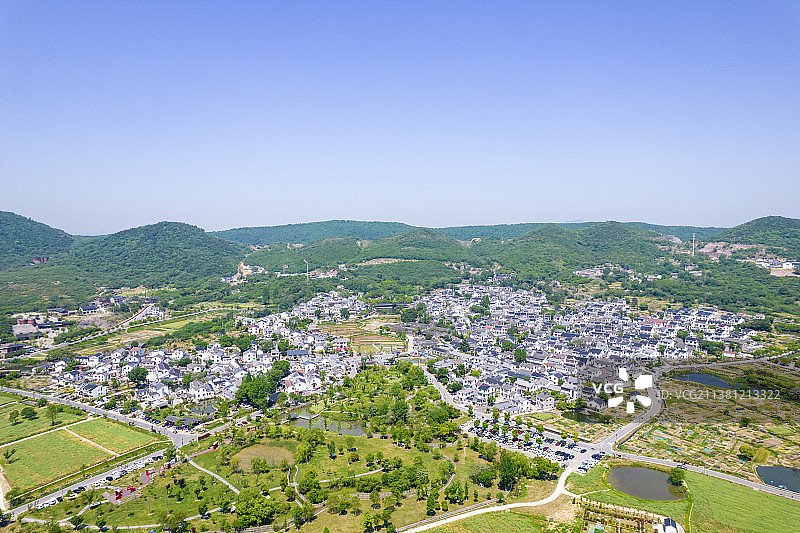 航拍南京市江宁区佘村明清代建筑群图片素材