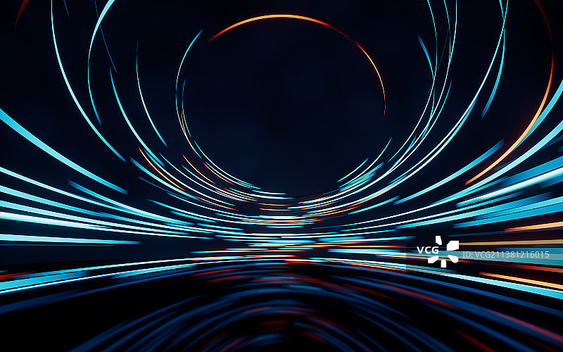 绚丽渐变流光光效背景3D光线渲染图片素材