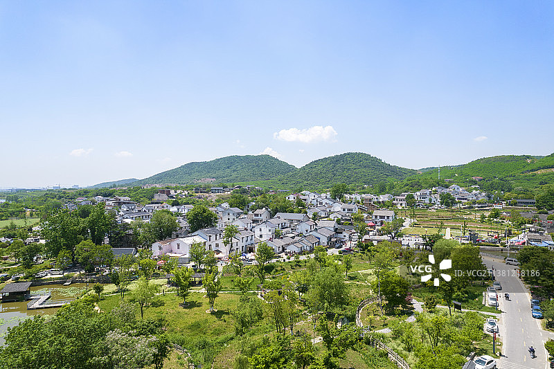 航拍南京市江宁区佘村明清代建筑群图片素材