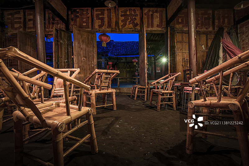 茶馆旱晨图片素材