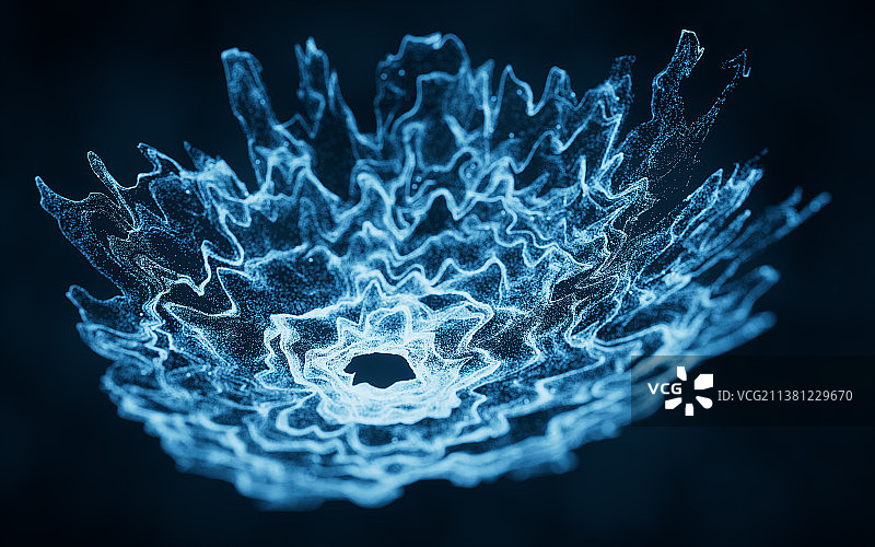 抽象流动渐变粒子3D渲染图片素材