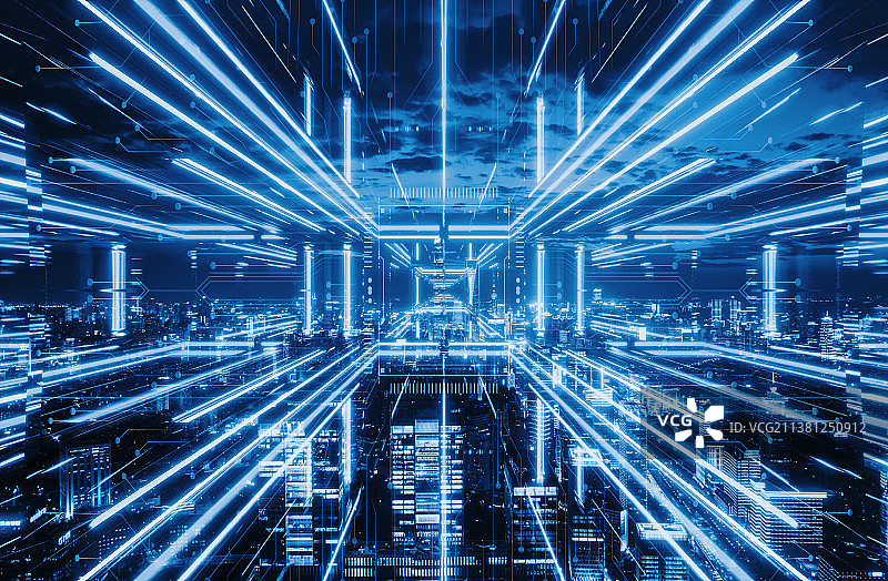 上海大数据科技智慧互联网城市图片素材